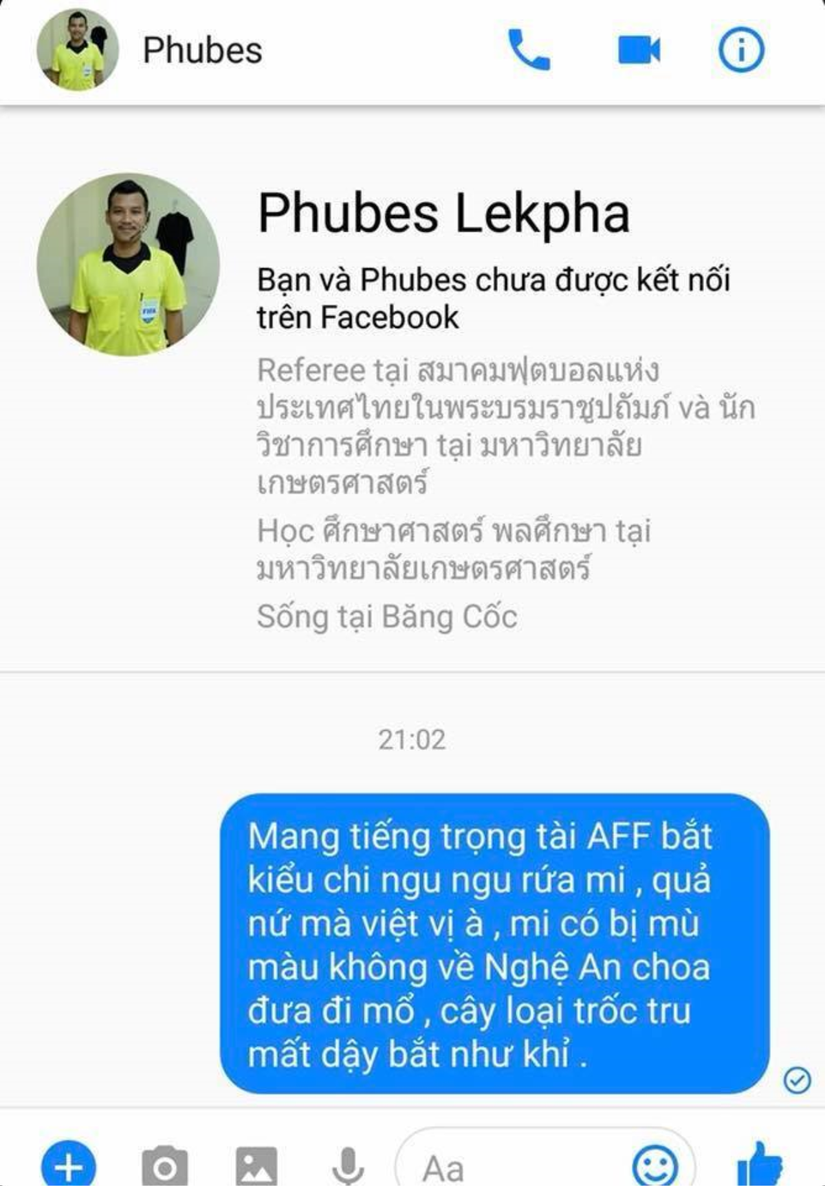 Trọng tài Thái Lan tắt tính năng bình luận trên facebook, CĐV chỉ trích bằng cách nhắn tin Ảnh 4