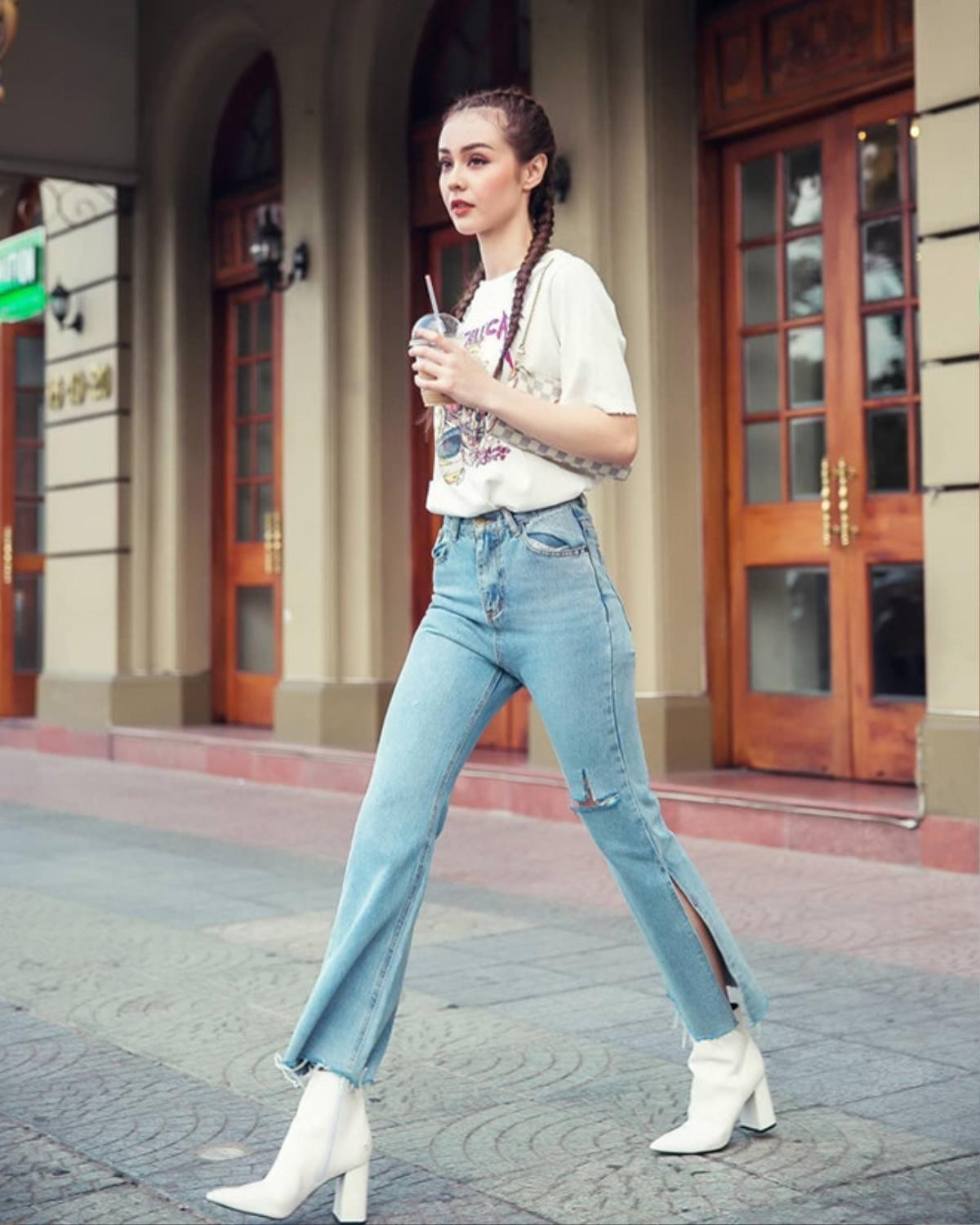 Đâu phải mỗi Hà Tăng, quần jeans thời 'ông bà anh' còn được Angela Phương Trinh, Hoàng Thùy cực mê Ảnh 6