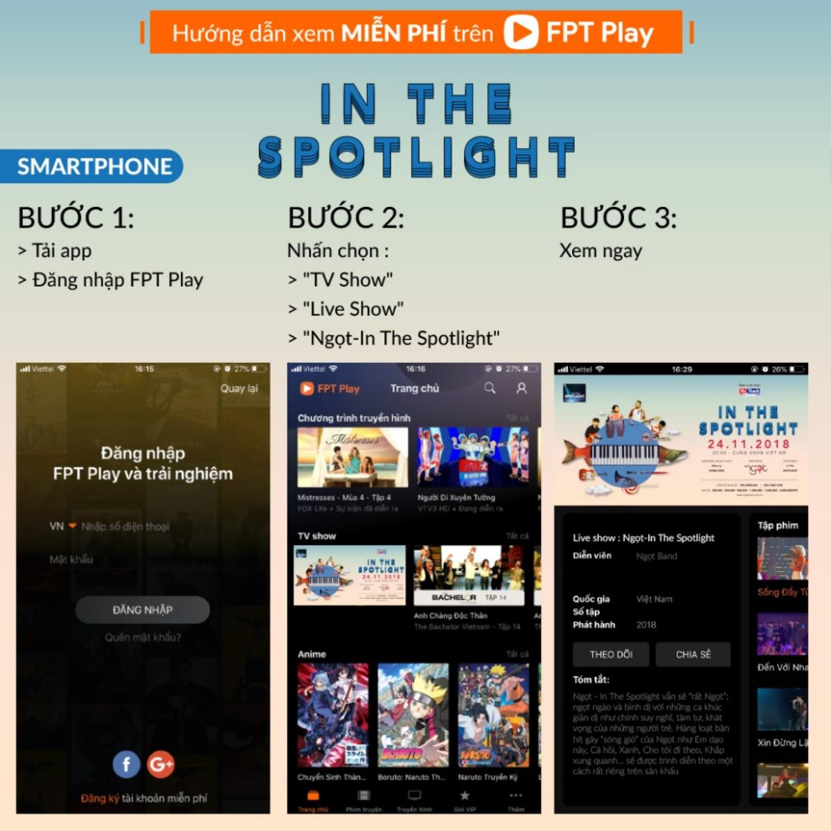 FPT Play phát sóng miễn phí liveshow Ngọt - In The Spotlight Ảnh 3