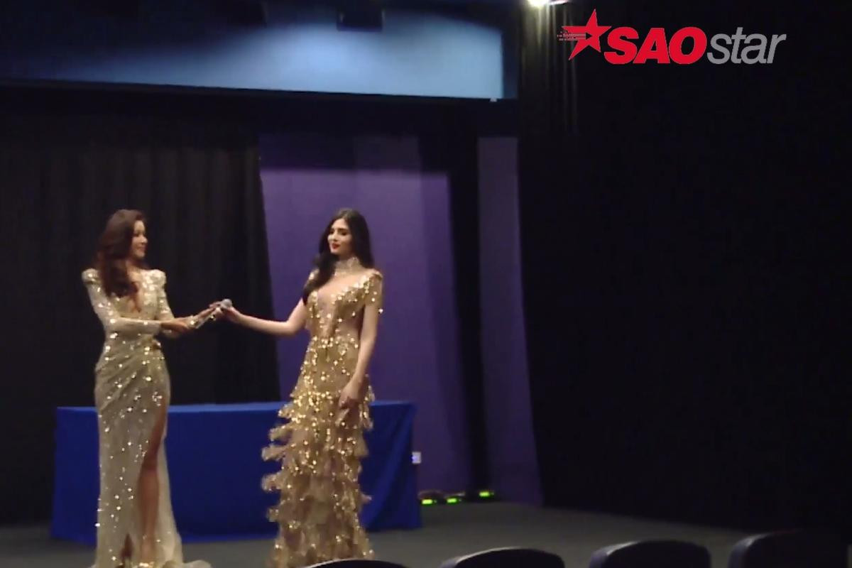 CLIP: Không 'đàn ông' như Miss Venezuela, Minh Tú nhận micro cũng 'sang' và đằm thắm đến thế này! Ảnh 3