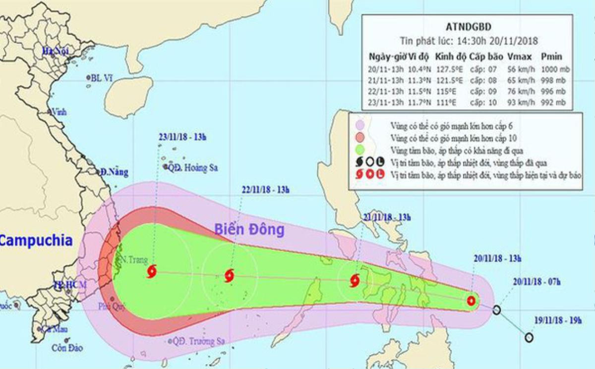 Bão số 9 áp sát bờ, ảnh hưởng tới miền Trung nước ta Ảnh 1