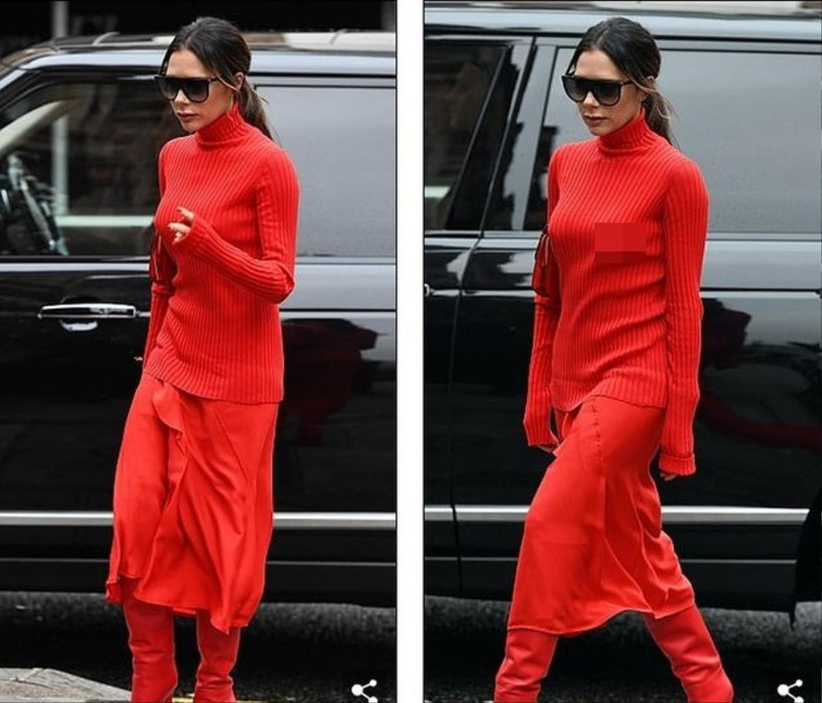 Victoria Beckham 'rực đỏ' kín đáo trong buổi ra mắt bộ sưu tập mini tại London Ảnh 1