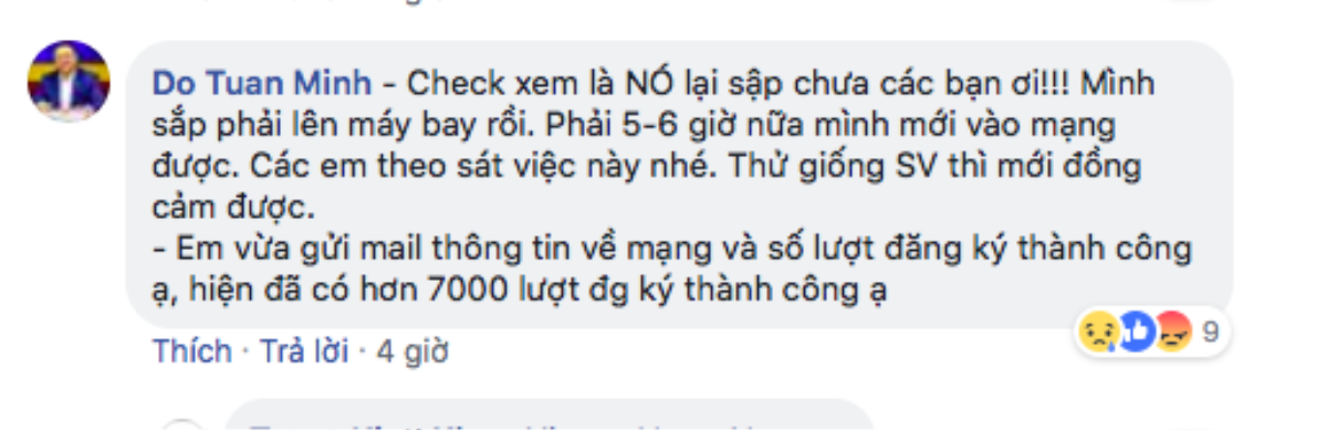 Sinh viên đang đăng ký tín chỉ thì web sập và cách xử lý của thầy hiệu trưởng được dân mạng tấm tắc khen ngợi Ảnh 5