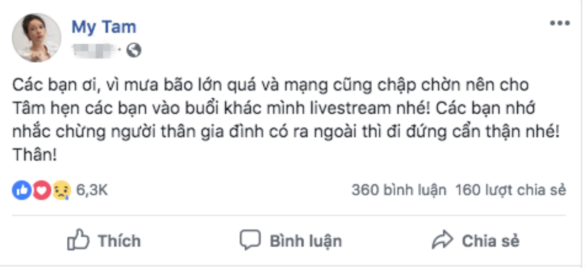 Cơn bão số 9 'đổ bộ' dữ dội, Mỹ Tâm, Minh Tú và loạt sao bày tỏ sự xót xa cho tình cảnh người dân Việt Ảnh 1