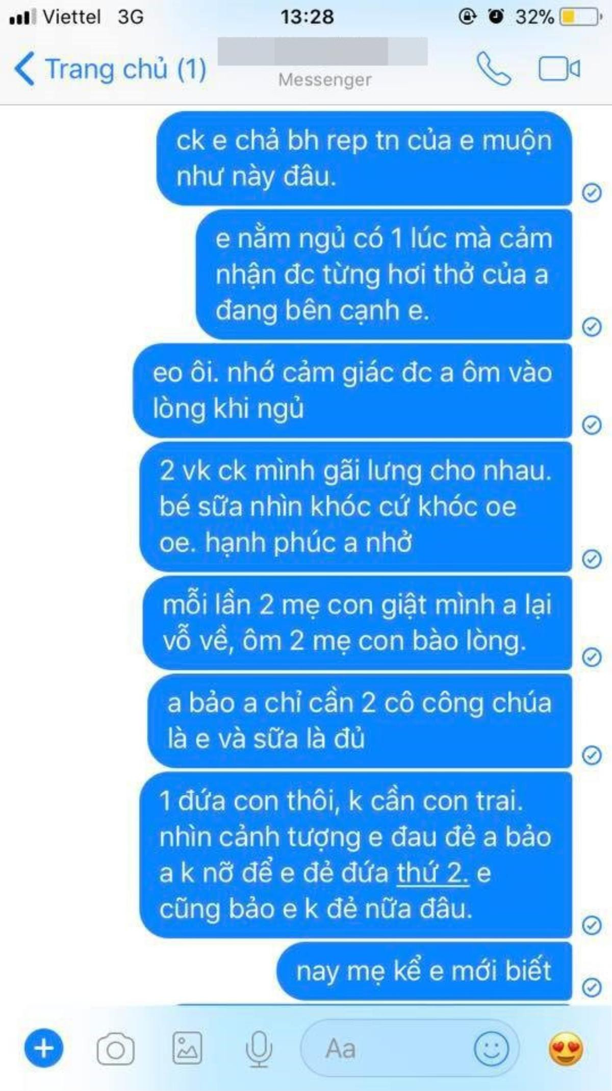 Nấc nghẹn với tin nhắn của người vợ trẻ dành cho chồng đã mất: 'Sao anh để vợ nói chuyện mình mãi thế' Ảnh 3