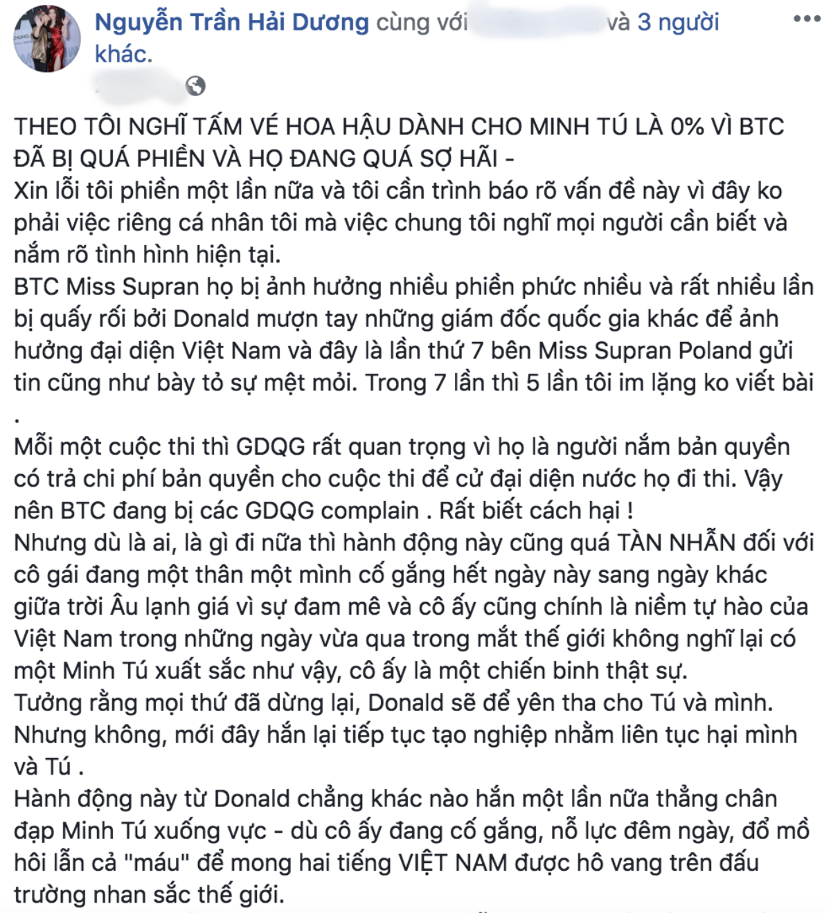 Hoang mang tột độ khi Hoa hậu Hải Dương bất ngờ lên tiếng: 'Tấm vé chiến thắng dành cho Minh Tú là 0%' Ảnh 1