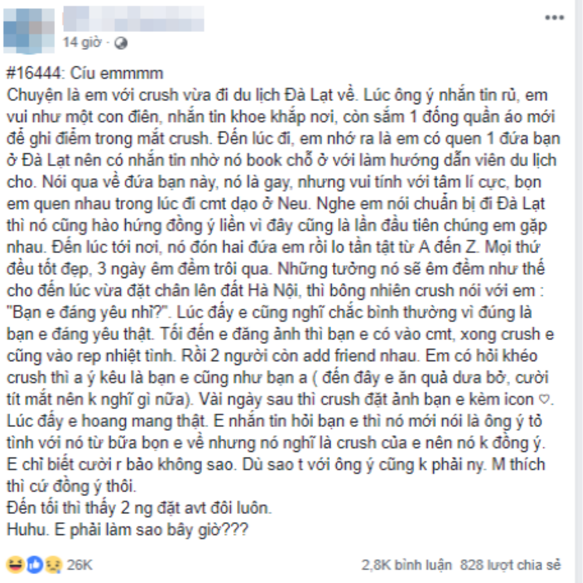 Đắng lòng nhìn crush và bạn thân thành đôi, cô gái chỉ còn biết than trời 'trai đẹp đã ít sao còn yêu nhau' Ảnh 2