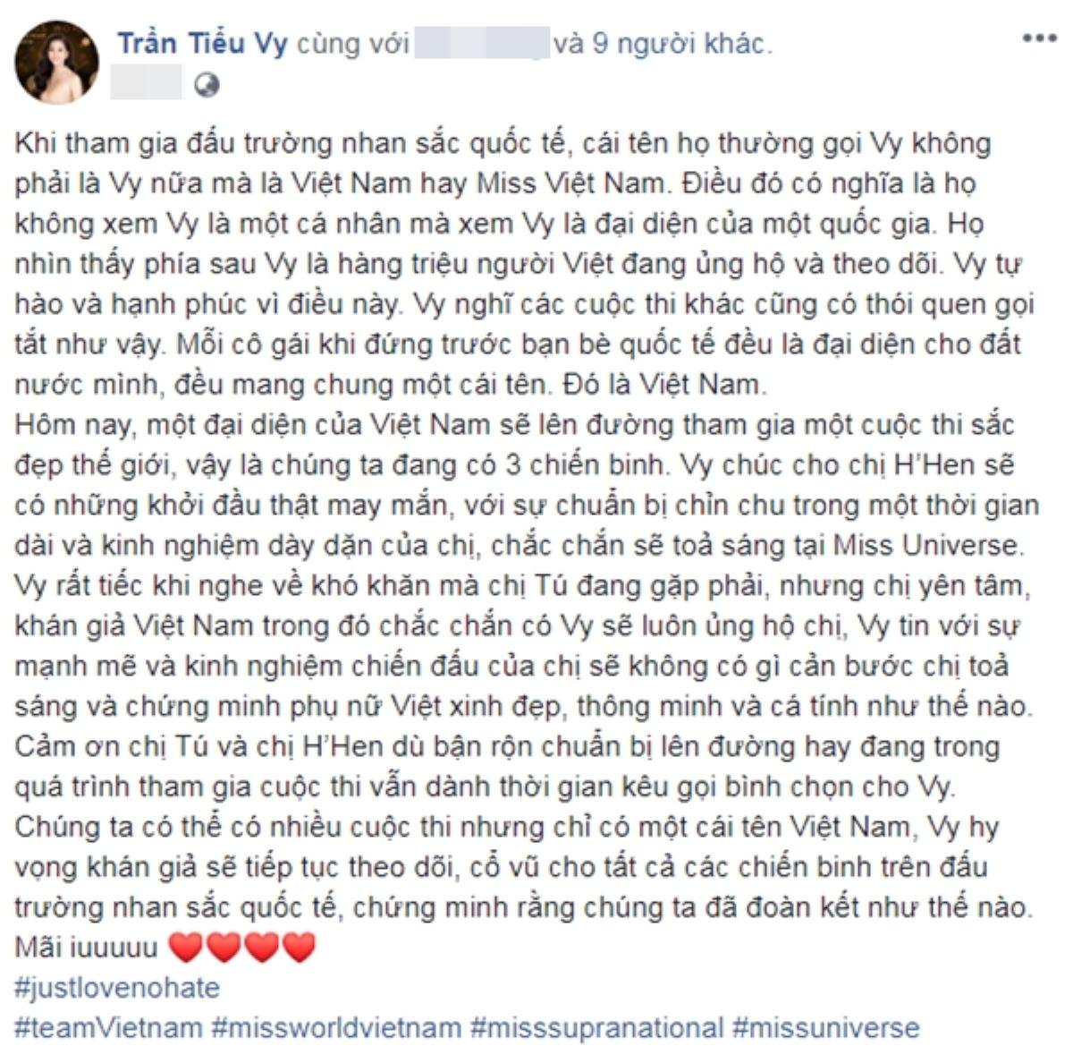 Tiểu Vy lên tiếng giữa tâm bão bị 'tẩy chay': 'Rất tiếc khi nghe chuyện của chị Minh Tú' Ảnh 1