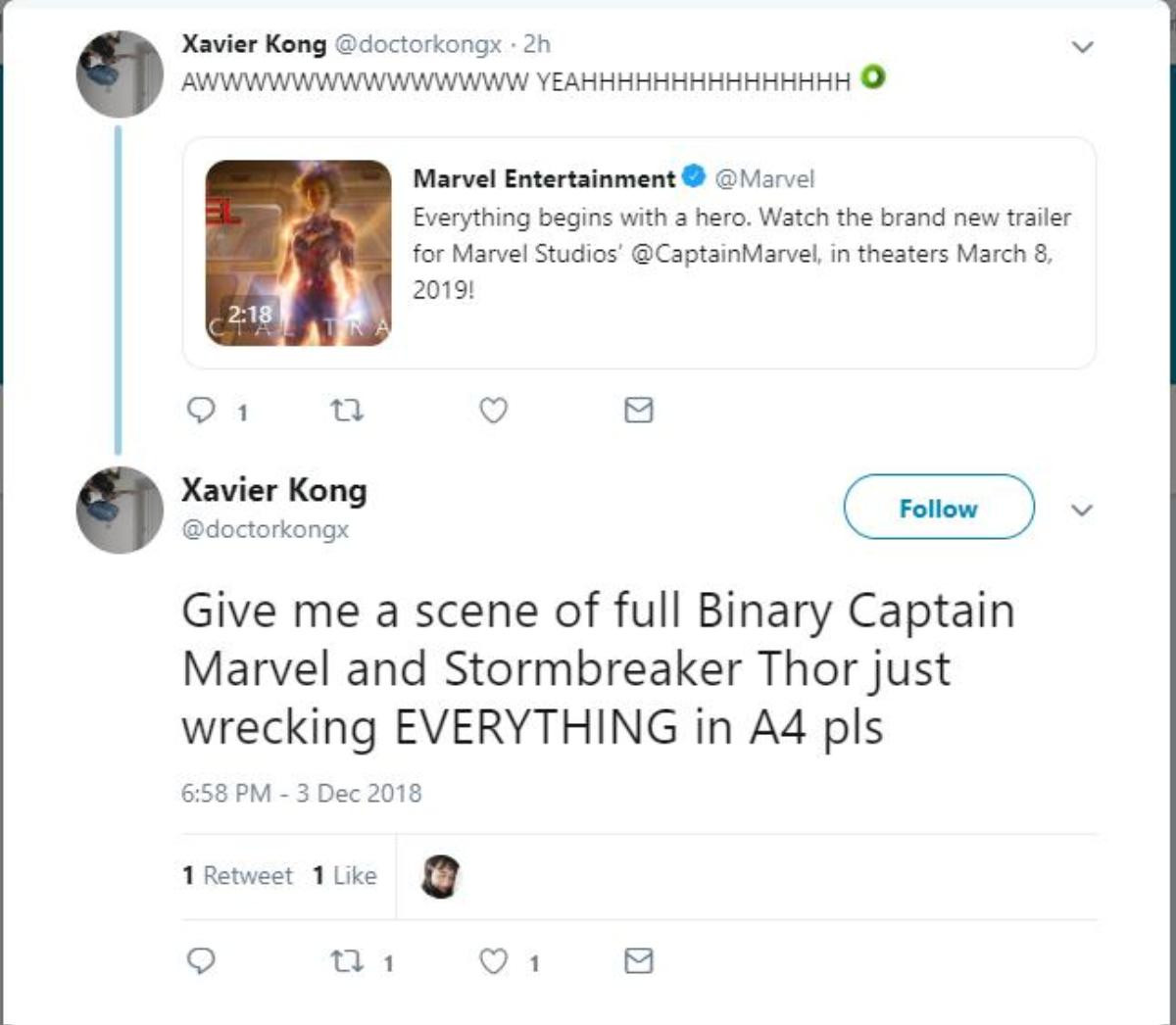 Cư dân mạng phấn khích khi nhìn thấy Captain Marvel bật trạng thái Binary, biến hình thành 'Siêu Xayda' Ảnh 7