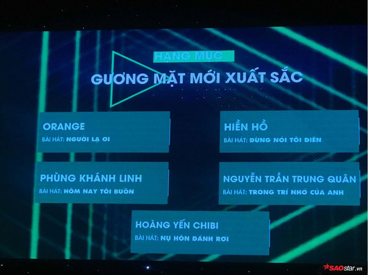 Làn sóng xanh 2018: Sơn Tùng M-TP - Bích Phương phủ kín hạng mục giải thưởng Ảnh 12