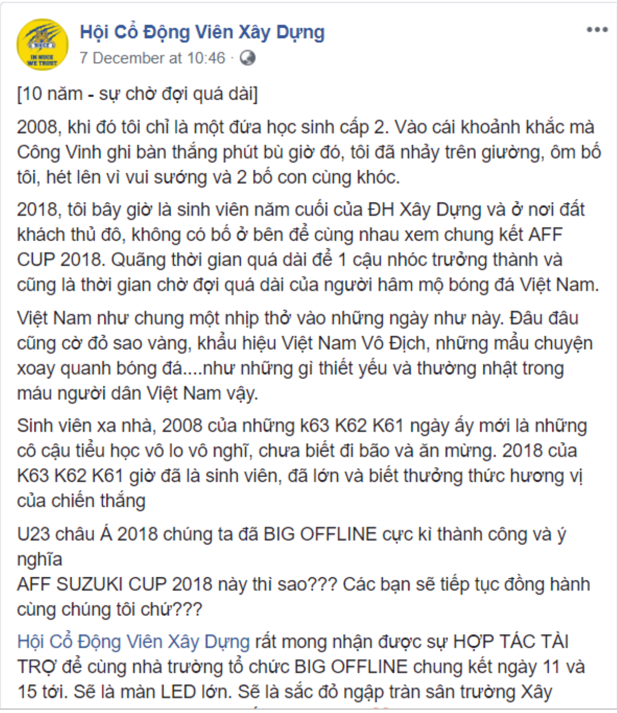 Ngày mai Việt Nam đá chung kết lượt đi AFF Cup: Điểm danh trường Đại học tổ chức big offline cho sinh viên theo dõi Ảnh 6