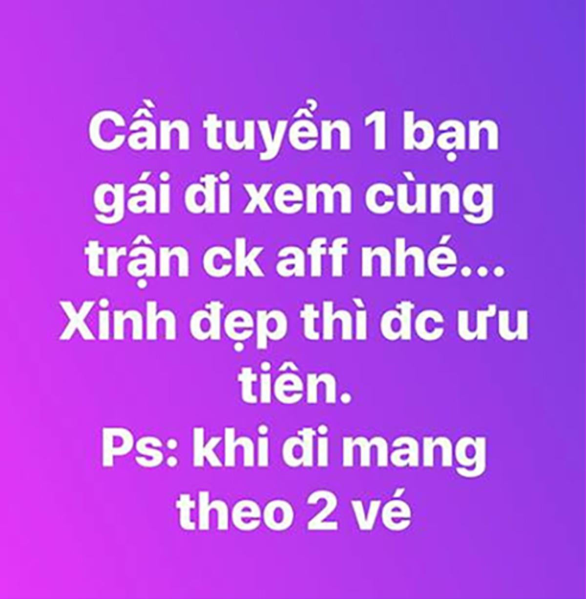 Cơ hội đi xem bán kết Việt Nam gặp Malaysia dành riêng cho các bạn nữ khiến nhiều người… mừng hụt Ảnh 1