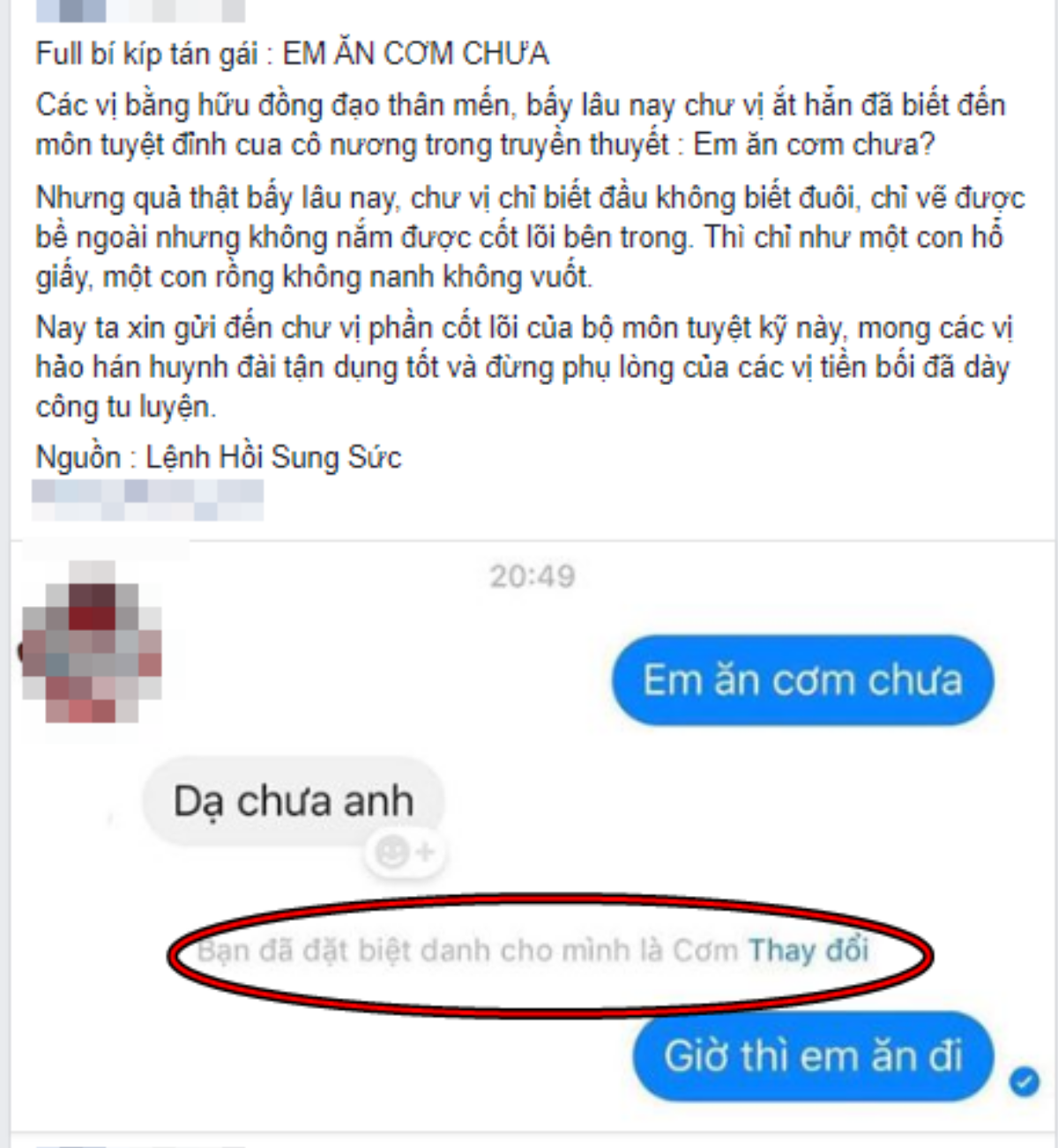 Sợ bị chê tán gái 'thiếu muối', các chàng nhanh cập nhật bản full tuyệt kỹ 'Em ăn cơm chưa' ngay và luôn Ảnh 2