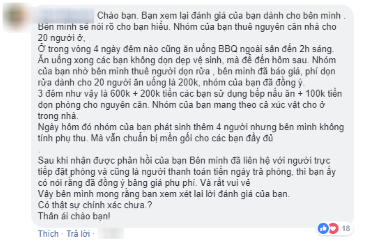 Đánh giá '1 sao' vì homestay tại Đà Lạt thu phí dọn phòng 900k, khách nữ bị dân mạng 'tấn công' và sự thật phía sau Ảnh 4