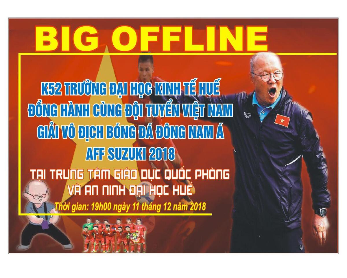 Trường Đại học Kinh tế Huế tổ chức big offline theo dõi trận đấu cực hoành tráng cho sinh viên Ảnh 1