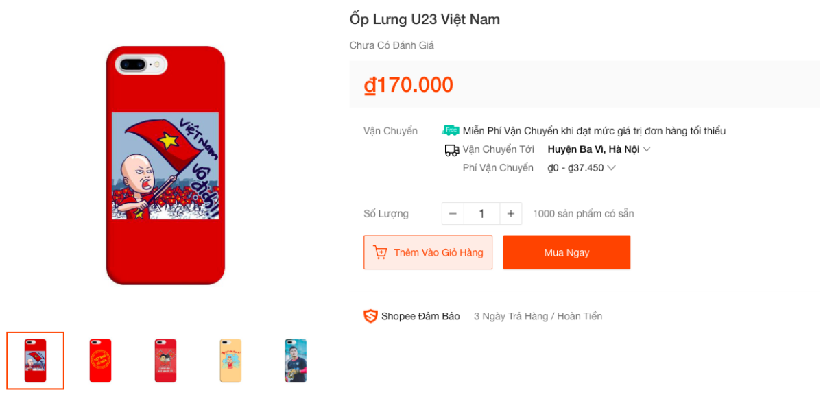 Ốp lưng smartphone in hình cổ vũ đội tuyển Việt Nam đắt khách mùa AFF Cup 2018 Ảnh 1