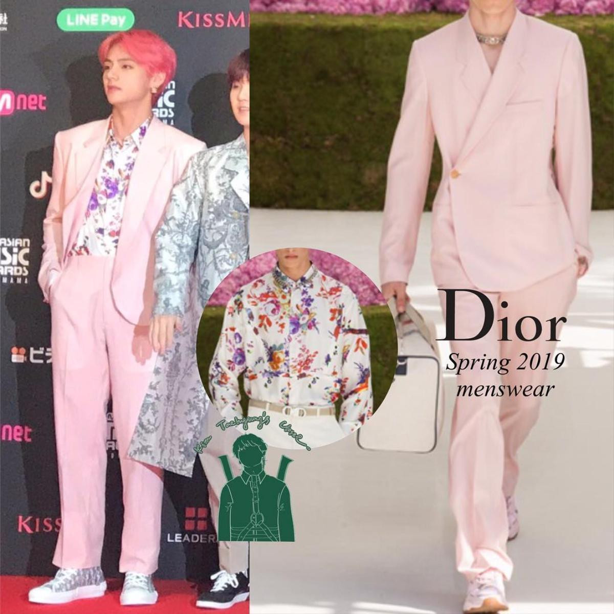 BTS đồng loạt diện nguyên bộ sưu tập của Dior càn quét thảm đỏ MAMA 2018 Ảnh 3