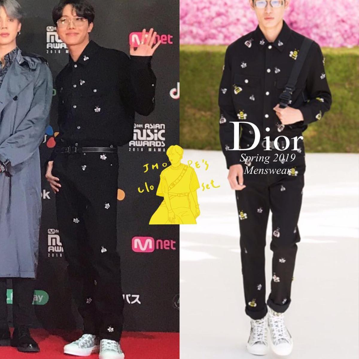 BTS đồng loạt diện nguyên bộ sưu tập của Dior càn quét thảm đỏ MAMA 2018 Ảnh 4