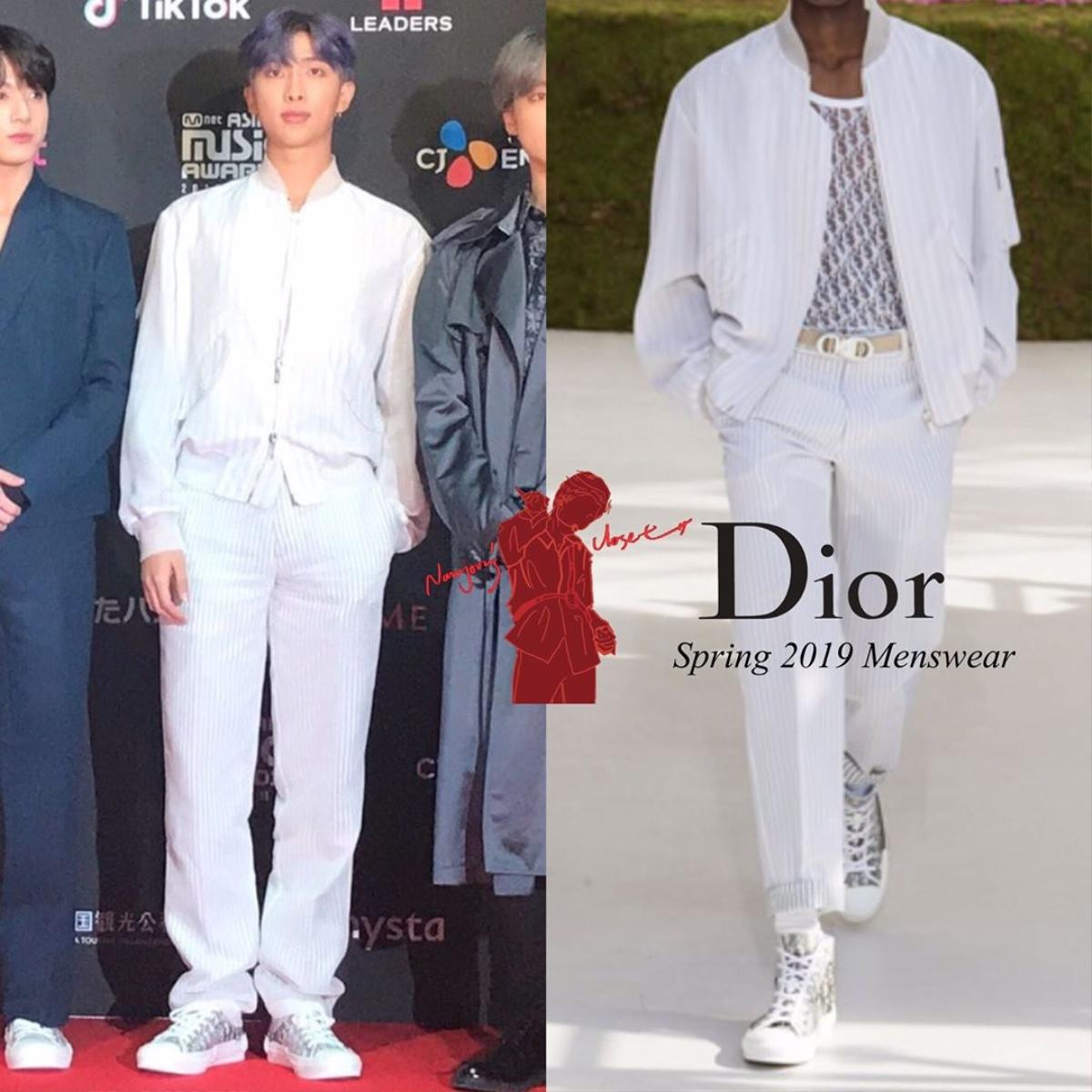 BTS đồng loạt diện nguyên bộ sưu tập của Dior càn quét thảm đỏ MAMA 2018 Ảnh 5