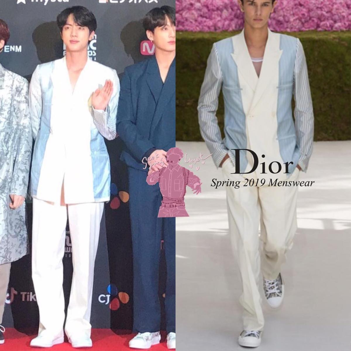 BTS đồng loạt diện nguyên bộ sưu tập của Dior càn quét thảm đỏ MAMA 2018 Ảnh 8