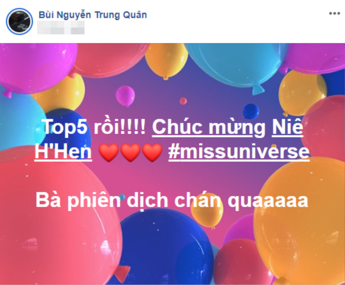 H'Hen Niê lọt vào Top 5 Miss Universe 2018, sao Việt 'bùng nổ' những lời chúc Ảnh 5