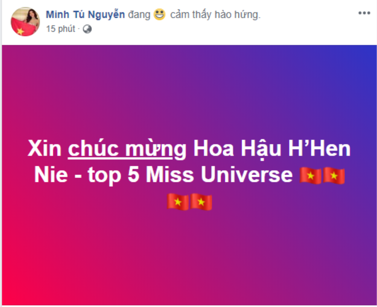 H'Hen Niê lọt vào Top 5 Miss Universe 2018, sao Việt 'bùng nổ' những lời chúc Ảnh 2