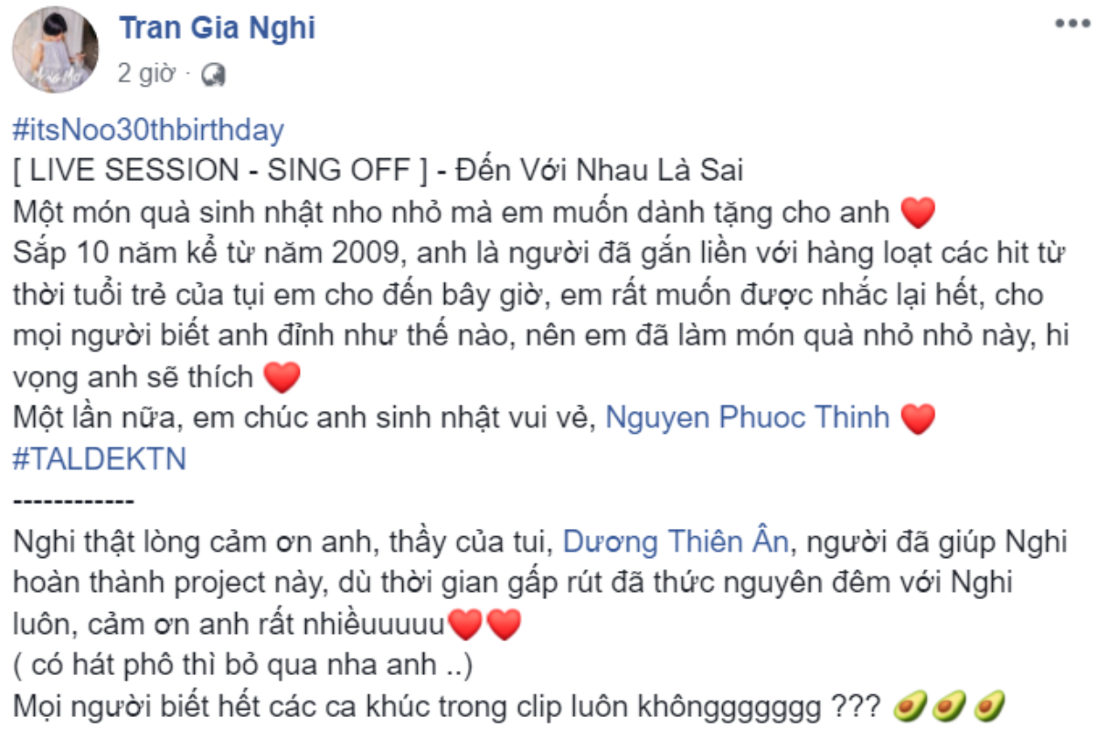 Hit 9 năm của Noo Phước Thịnh qua tiếng hát học trò Gia Nghi: Món quà này bạn đừng bỏ lỡ Ảnh 1