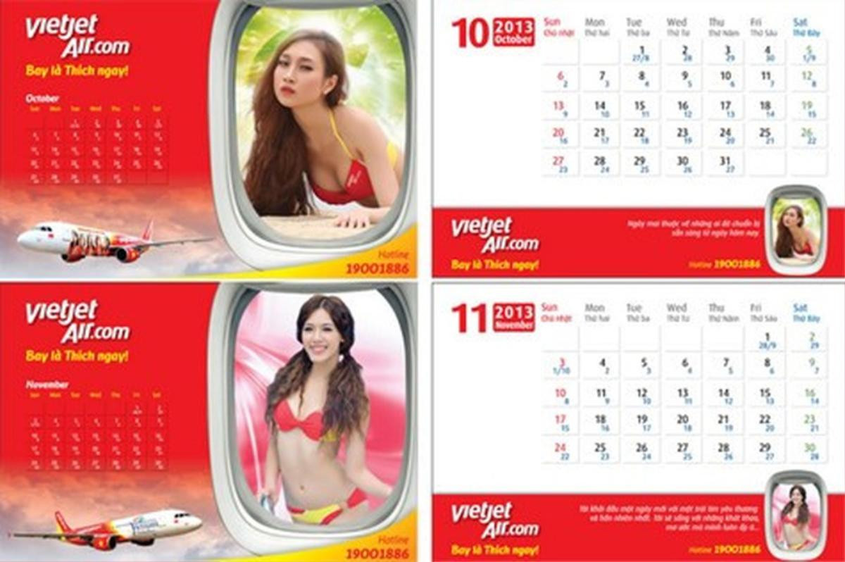 Không hổ danh 'hãng hàng không bikini', bộ lịch Tết của Vietjet Air tiếp tục khiến nhiều người tròn mắt Ảnh 3