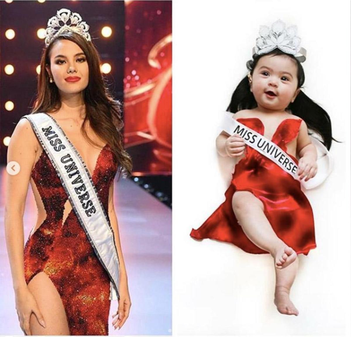 Cư dân mạng phát sốt vì thiên thần nhí cosplay Miss Universe 2018 - Catriona Gray Ảnh 2