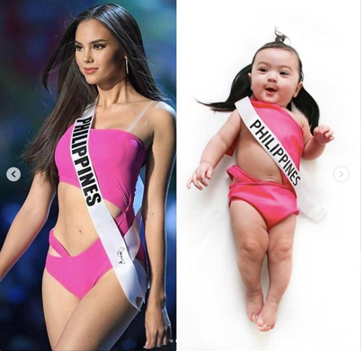 Cư dân mạng phát sốt vì thiên thần nhí cosplay Miss Universe 2018 - Catriona Gray Ảnh 3