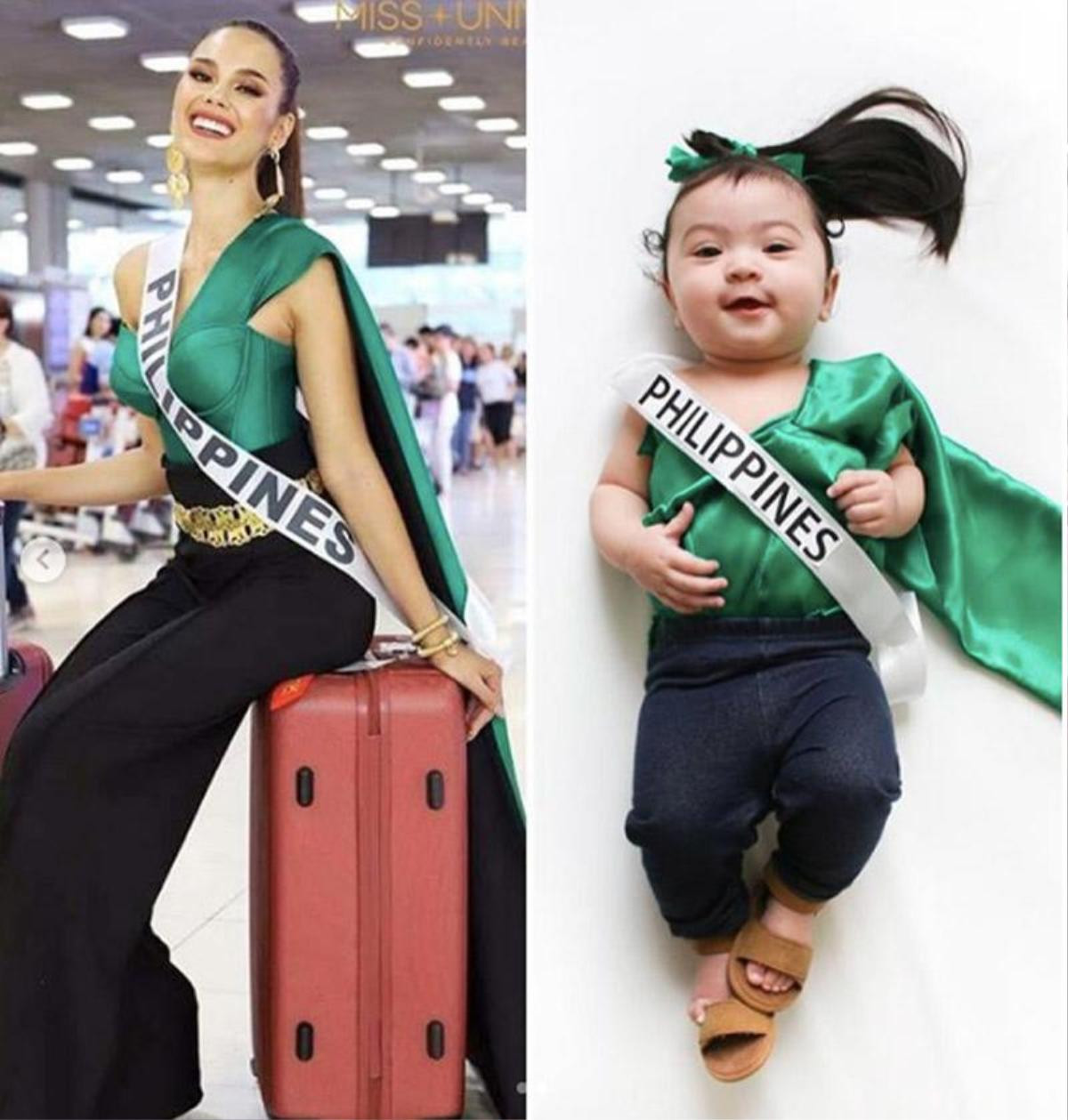 Cư dân mạng phát sốt vì thiên thần nhí cosplay Miss Universe 2018 - Catriona Gray Ảnh 4