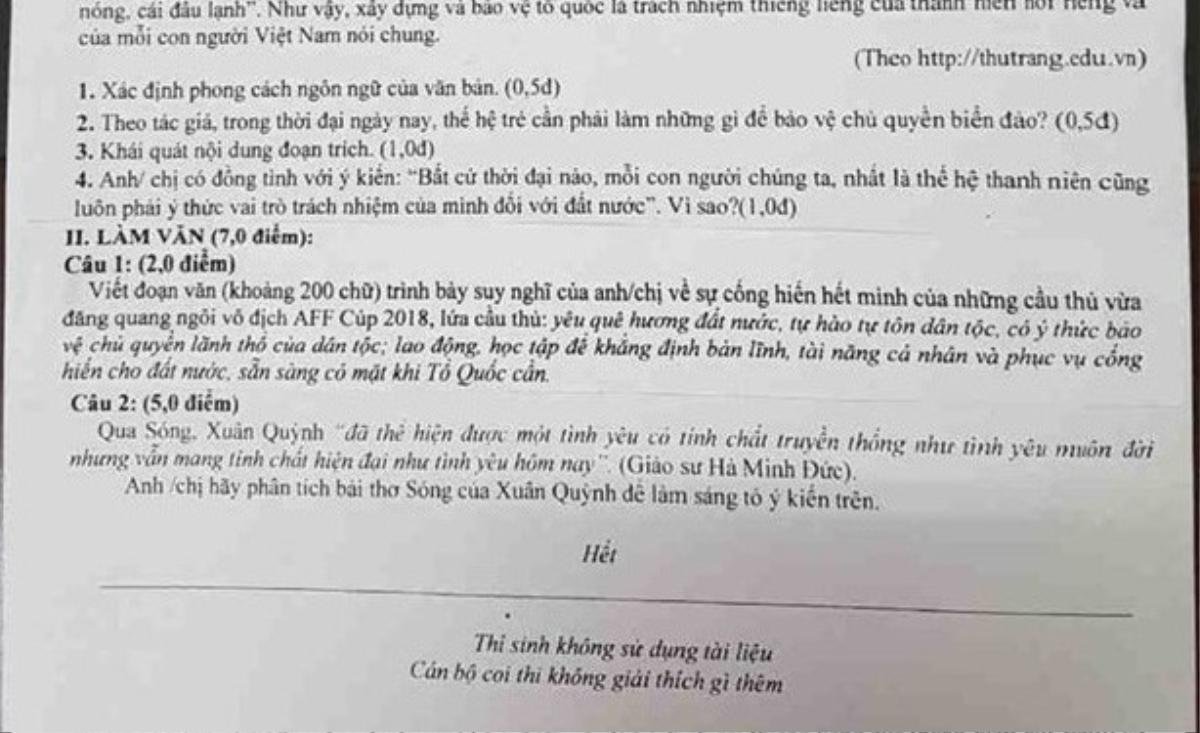 Thấy gì từ trào lưu đề thi 'ăn theo' sự kiện nóng? Ảnh 1