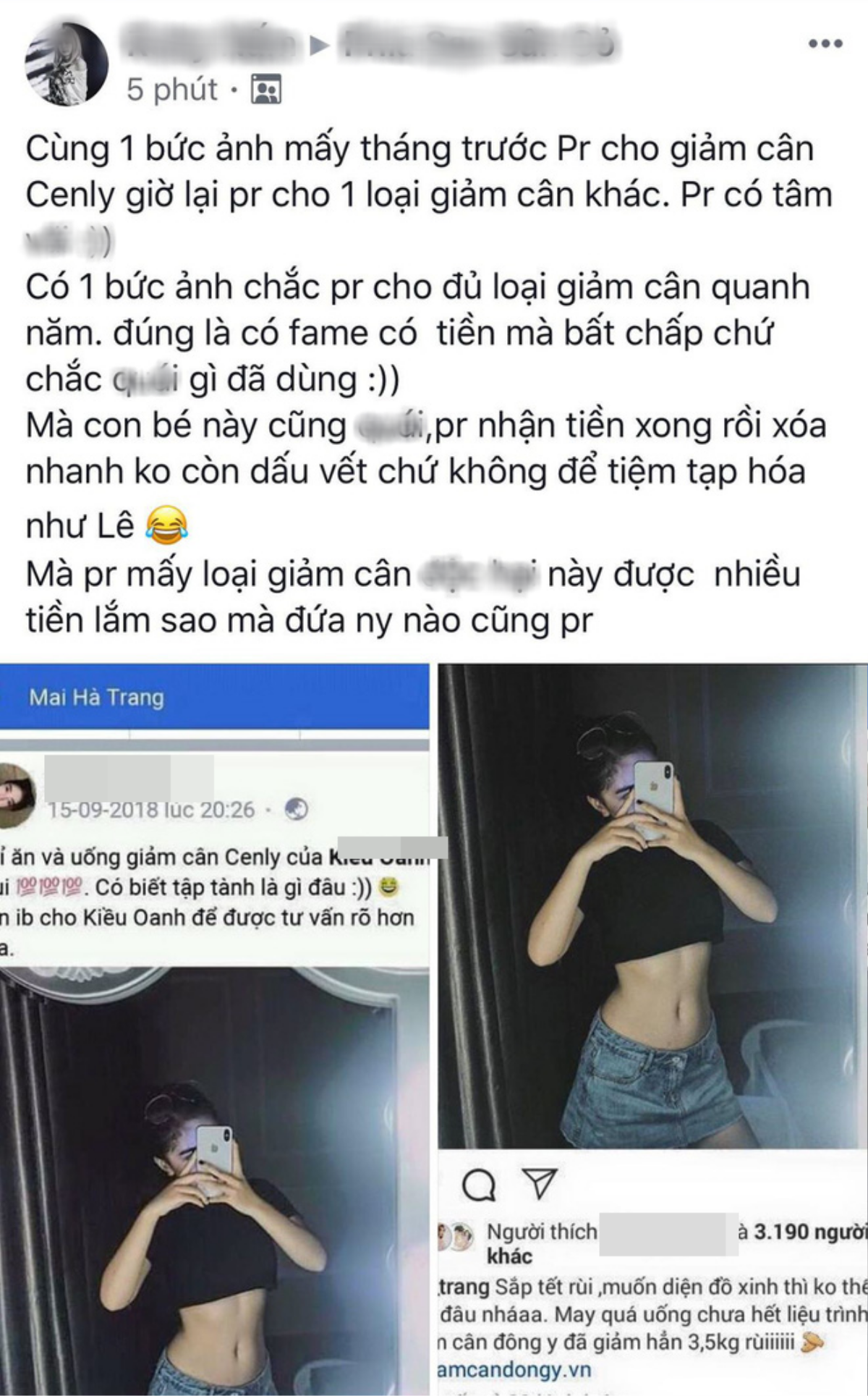 'Người yêu tin đồn' của Hà Đức Chinh bị chê làm KOL không có tâm, 1 hình ảnh lại đi quảng cáo 2 nhãn thuốc giảm cân Ảnh 3