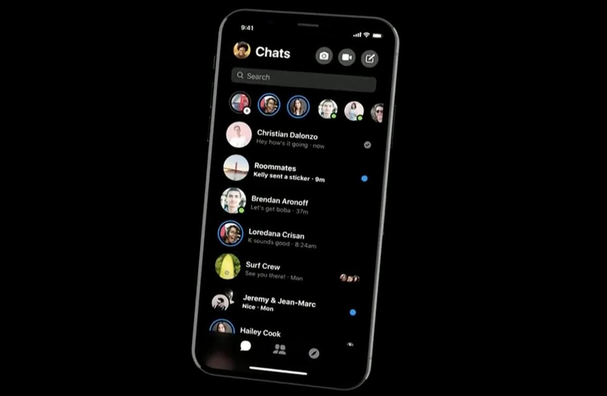 Facebook đang thử nghiệm giao diện người dùng mới và chế độ Dark mode trên Messenger Ảnh 1