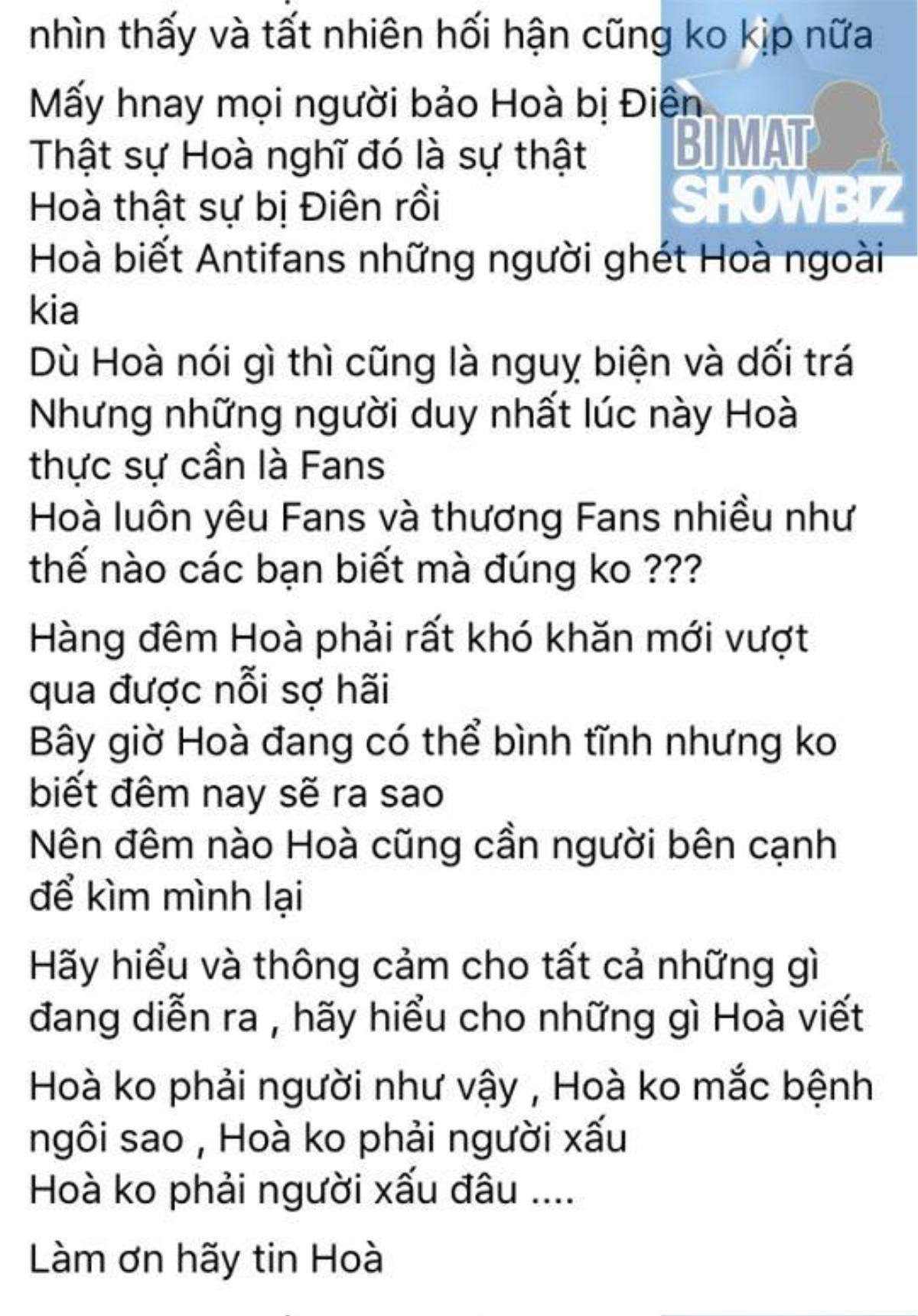 Hòa Minzy lên tiếng hậu đáp trả hằn học với fan: Nếu bạn chờ một lời xin lỗi thì… quên ngay đi! Ảnh 3