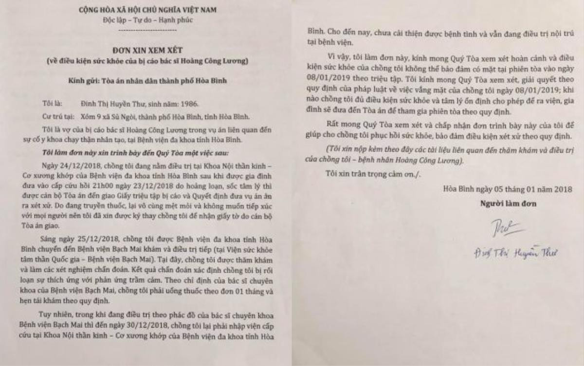 Vợ bác sĩ Hoàng Công Lương: ‘Sức khoẻ chồng tôi vẫn chưa được cải thiện nên phải nằm viện điều trị, mất ngủ kéo dài’ Ảnh 3