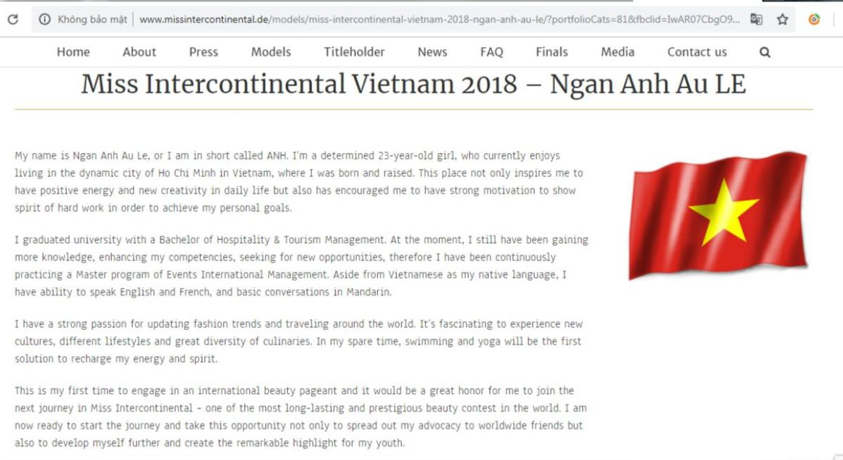 Lê Âu Ngân Anh phớt lờ lệnh phạt, thản nhiên khoe vòng ba gợi cảm trên trang chủ Miss Intercontinental Ảnh 2