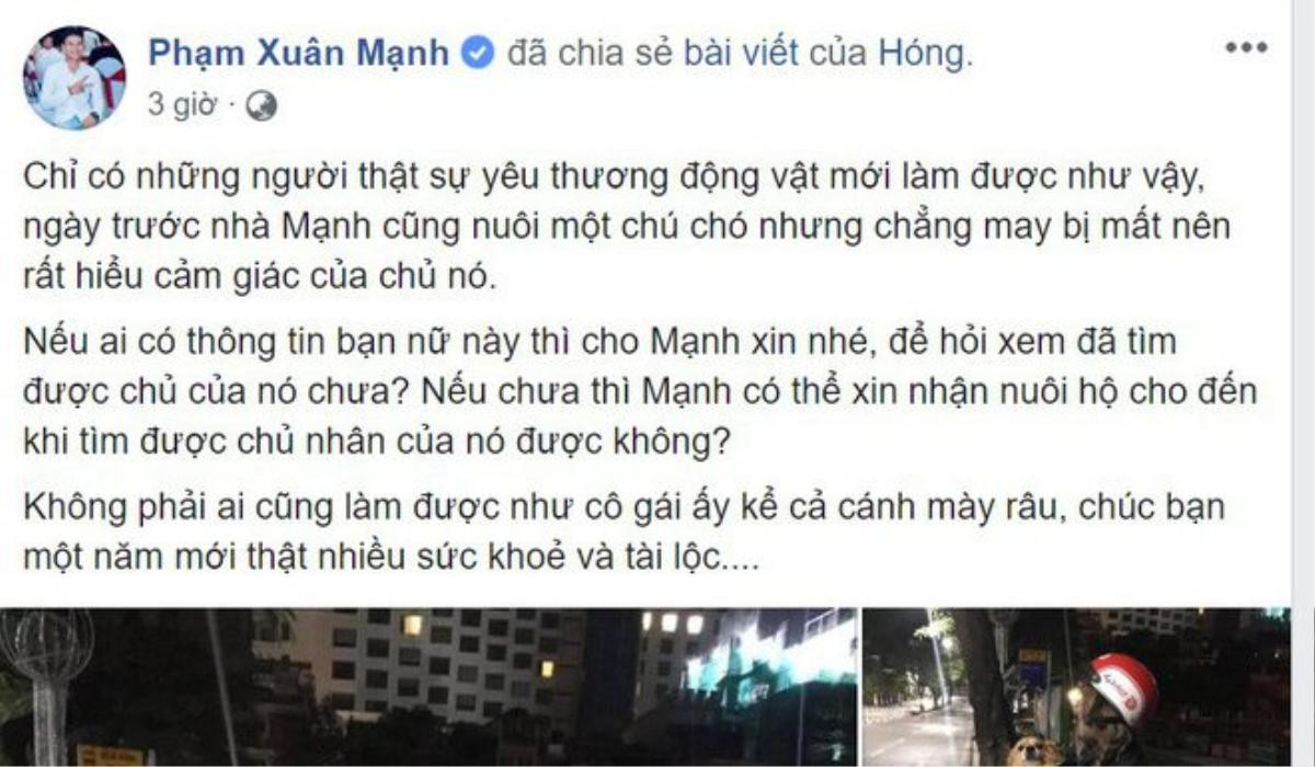 Tìm chủ cho chó bị lạc trong đêm lạnh, cô gái xinh đẹp 'số đỏ' được cầu thủ U23 mến mộ xin được gặp mặt Ảnh 2