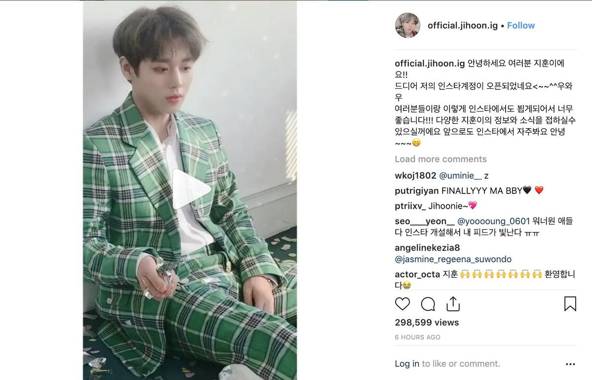 Sau Kang Daniel, Hwang Minhyun,… đến lượt Park Ji Hoon (Wanna One) cũng gia nhập mạng xã hội Instagram Ảnh 1