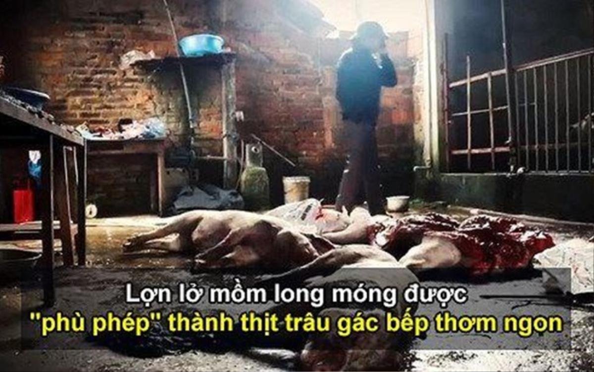 Hãi hùng lợn lở mồm long móng được 'phù phép' thành thịt trâu gác bếp bán ngày Tết Ảnh 1