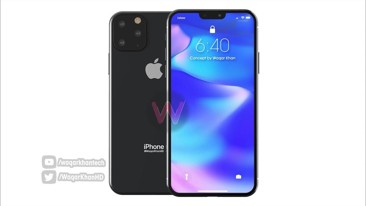 iPhone XI lộ diện rõ nét với cụm 3 camera sau, tai thỏ gọn đáng kể qua concept mới nhất Ảnh 1