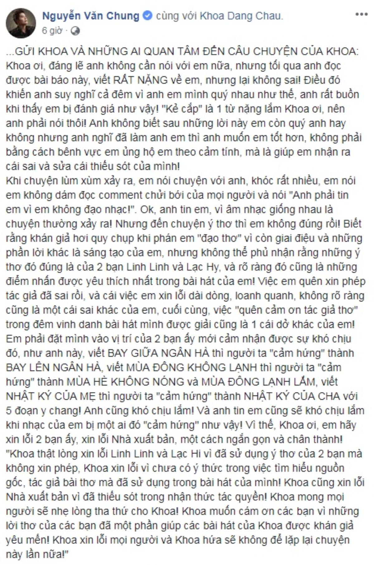 Nguyễn Văn Chung: 'Chỉ trích Châu Đăng Khoa đạo thơ bằng những từ ngữ nặng nề là… không sai' Ảnh 1