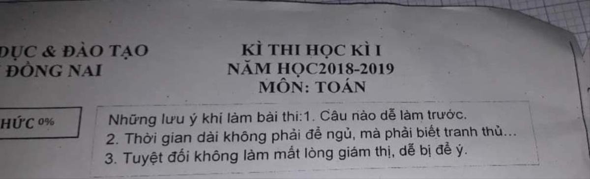 Thầy giáo có tâm nhất hệ mặt trời: In lời dặn siêu 'mặn' lên đề thi gây sốt MXH Ảnh 2