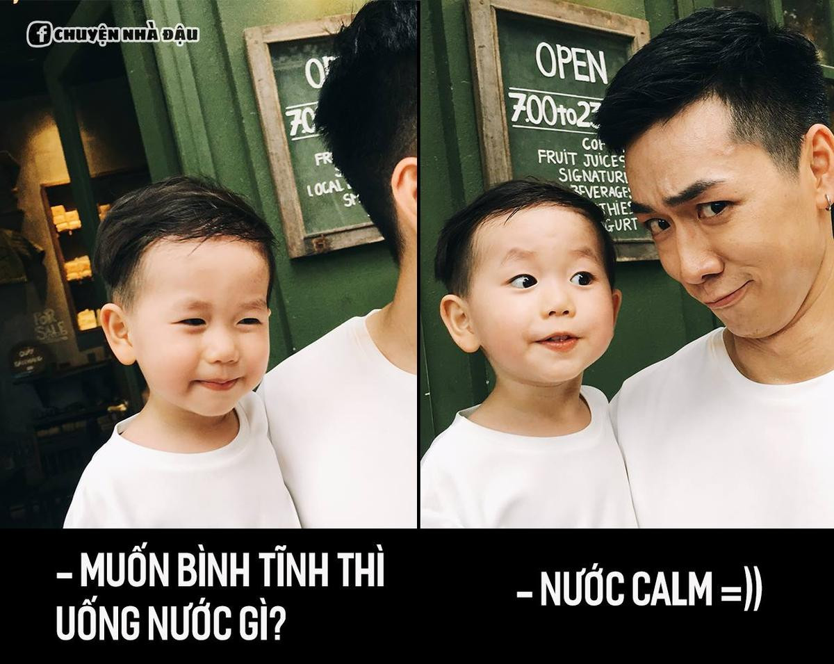 'Cute hột me' như bố con nhà Đậu: Con khóc sưng cả mắt mà Ba Duy còn lầy lội thế này đây Ảnh 1