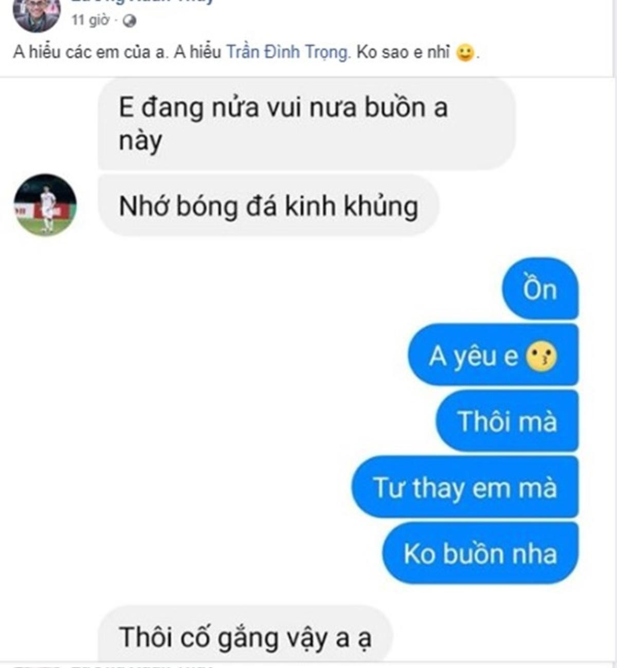 Hé lộ đoạn chat của Đình Trọng và bạn thân khiến người hâm mộ buồn mà bật khóc thay Trọng 'ỉn' Ảnh 4