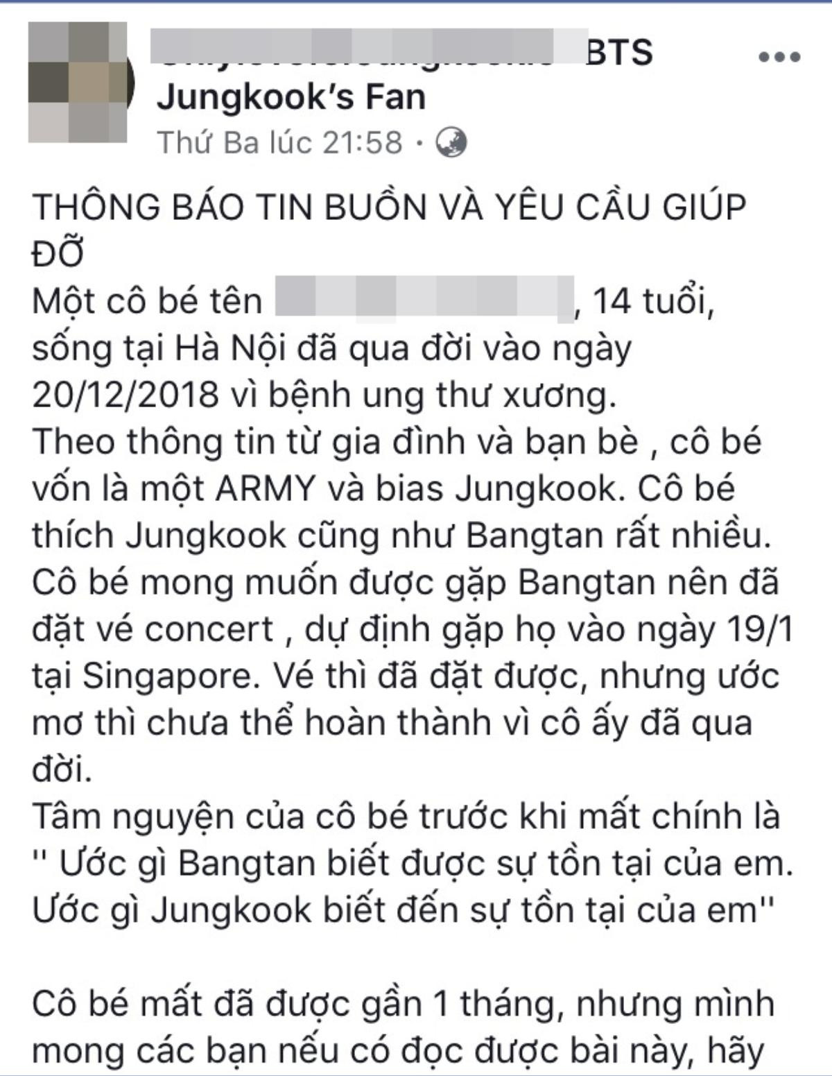 Ước nguyện gặp BTS sắp thành hiện thực, nữ sinh 15 tuổi bất ngờ qua đời do bệnh ung thư xương khiến nhiều người nhói lòng Ảnh 3