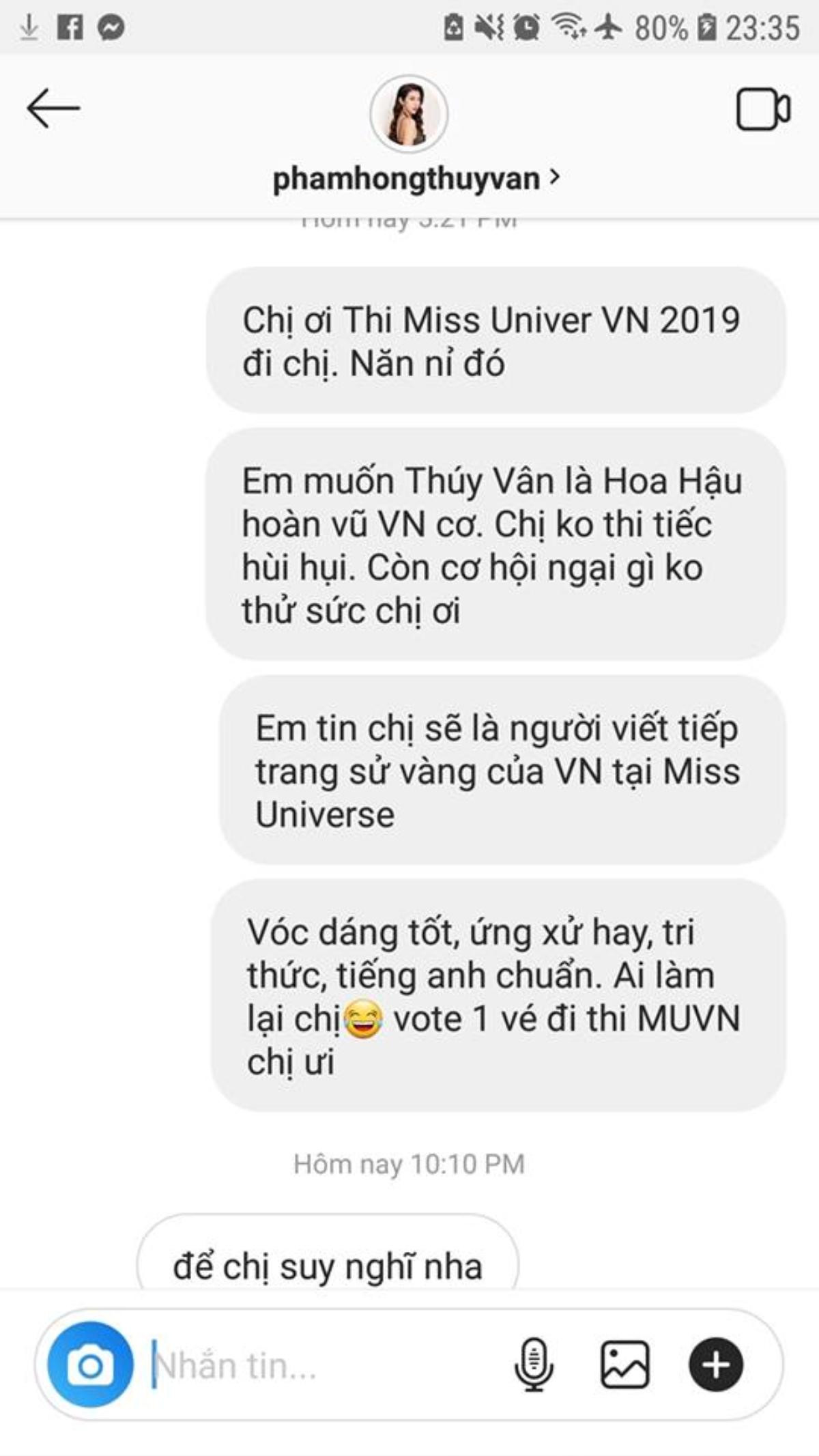 Á hậu Thúy Vân được cổ vũ thi Hoa hậu Hoàn vũ Việt Nam 2019 để phá vỡ kỷ lục của H'Hen Niê Ảnh 1