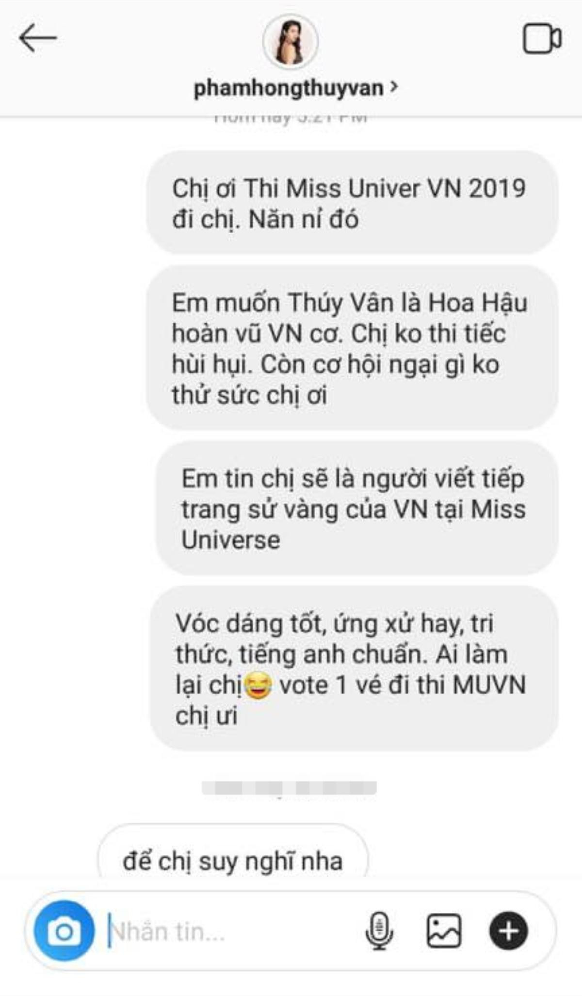 Được fan 'triệu hồi', Á hậu Quốc tế Thuý Vân bất ngờ chia sẻ về quyết định tham gia Hoa hậu Hoàn vũ Việt Nam 2019 Ảnh 1