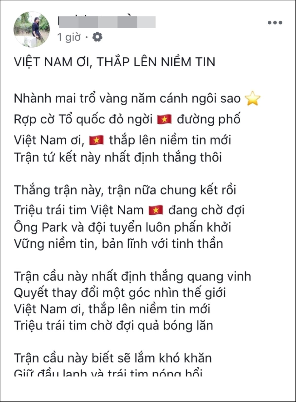 Dân mạng mong ngóng, ủng hộ hết mình và dành lời chúc chiến thắng đến tuyển Việt Nam trong trận tứ kết tối nay Ảnh 6