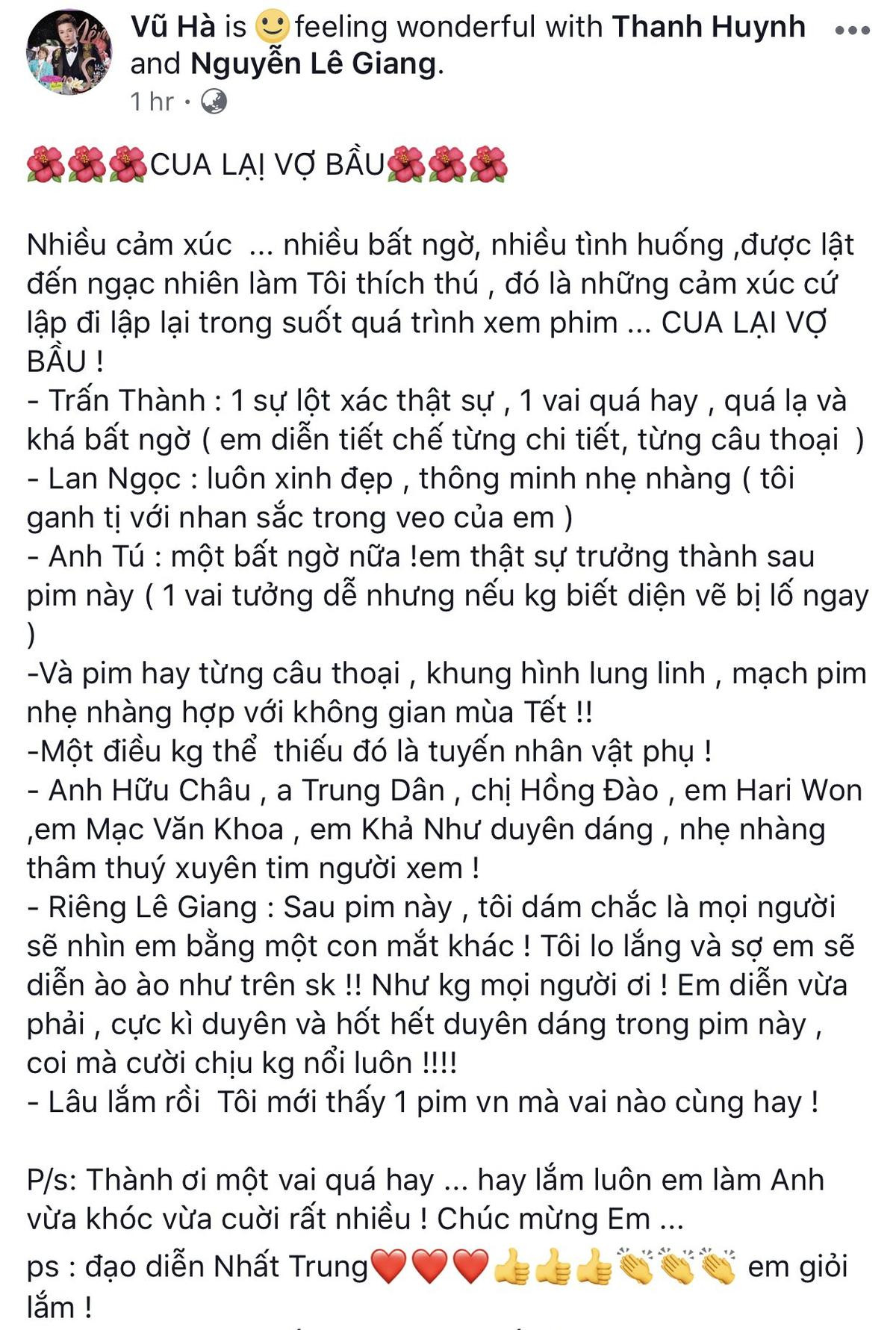 'Cua lại vợ bầu' nhận 'cơn mưa' lời khen từ các nghệ sĩ Việt hậu họp báo ra mắt Ảnh 4